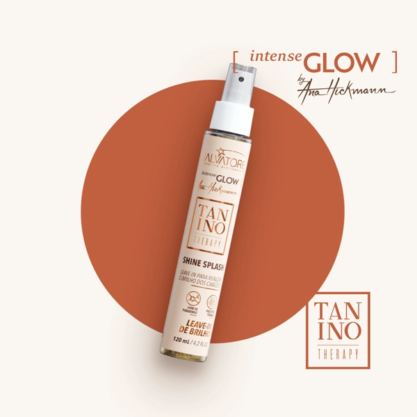 Shine Splash LEAVE-IN PARA REALÇAR O BRILHO DOS CABELOS 120ml. Produto Linha Ana Hickmann da Salvatore Cosméticos, distribuído na cidade de São Paulo por Suzuki Distribuidora